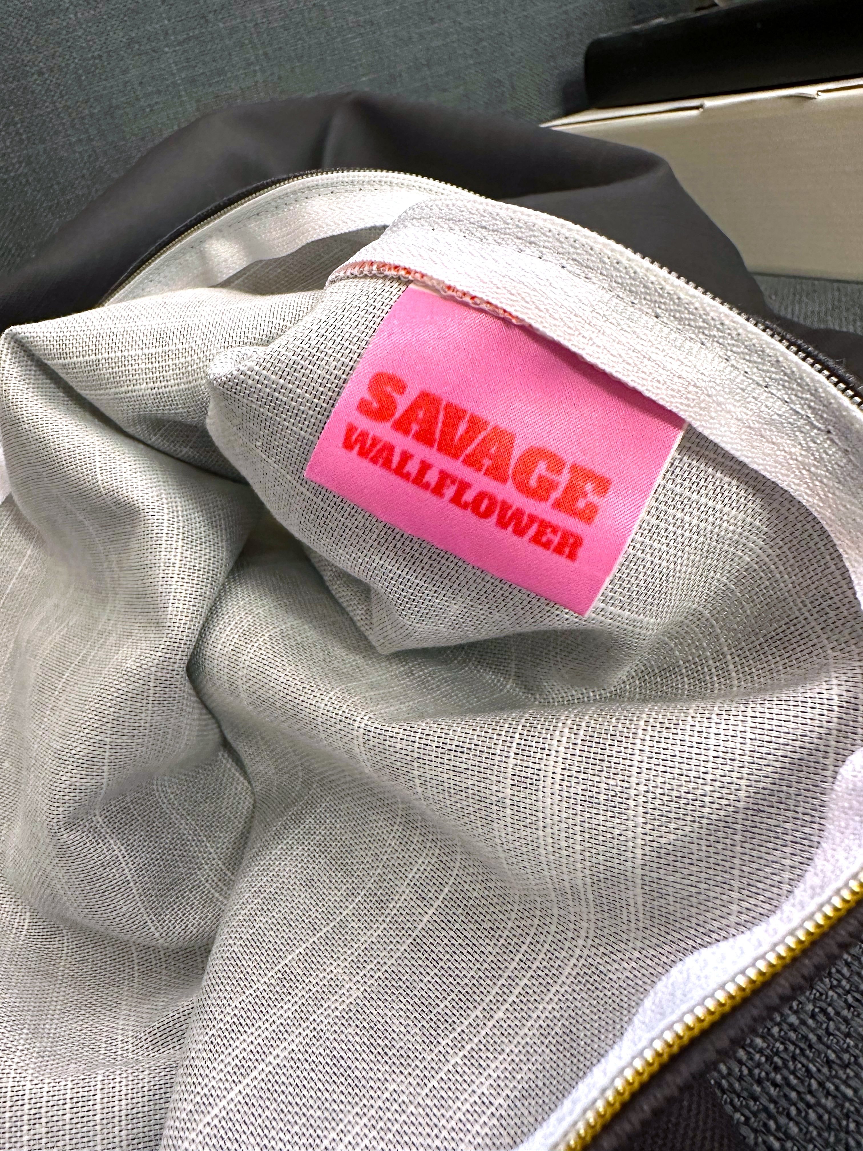 Savage Wallflower label — handmade in London
