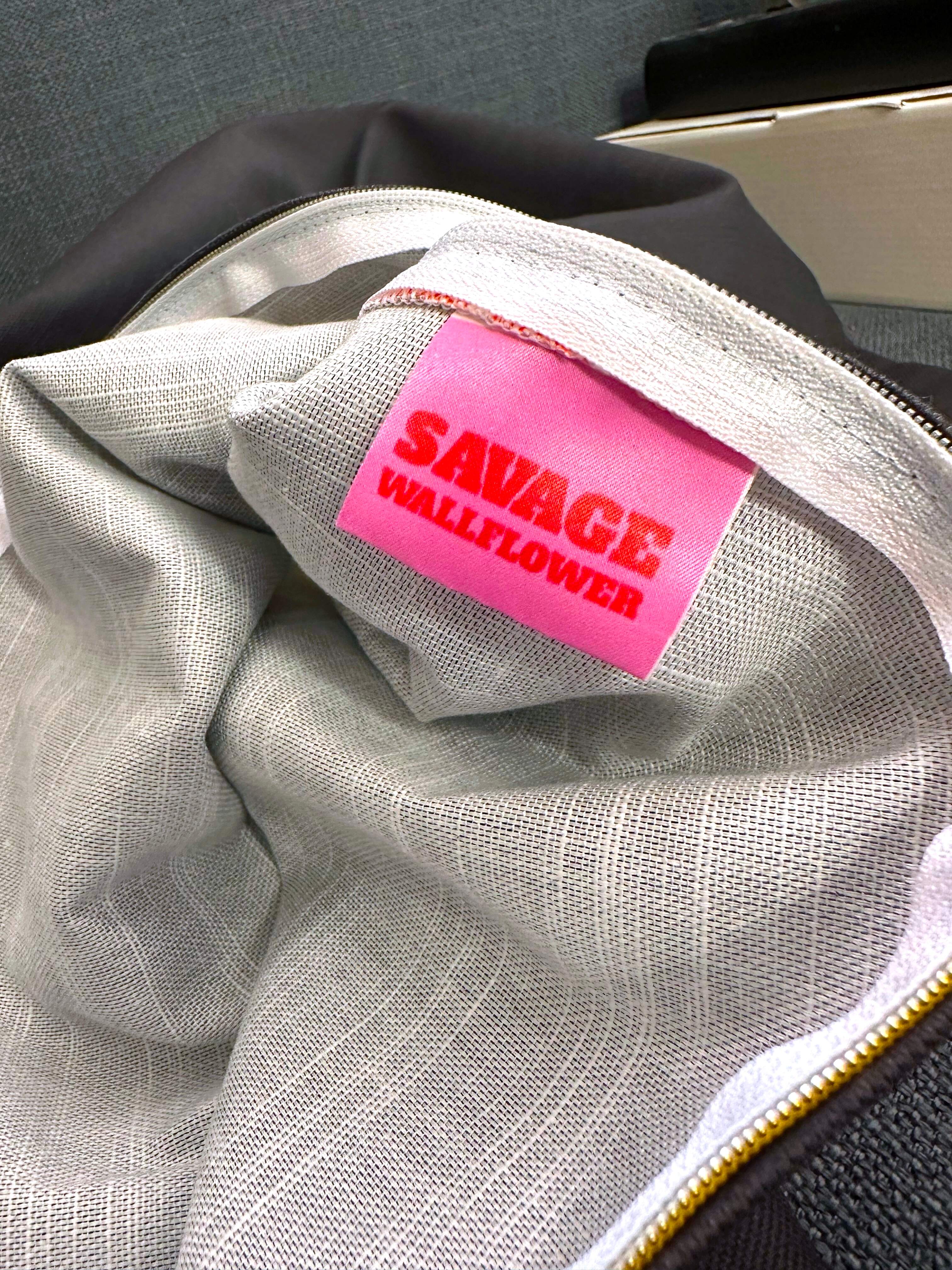Savage Wallflower label — handmade in London