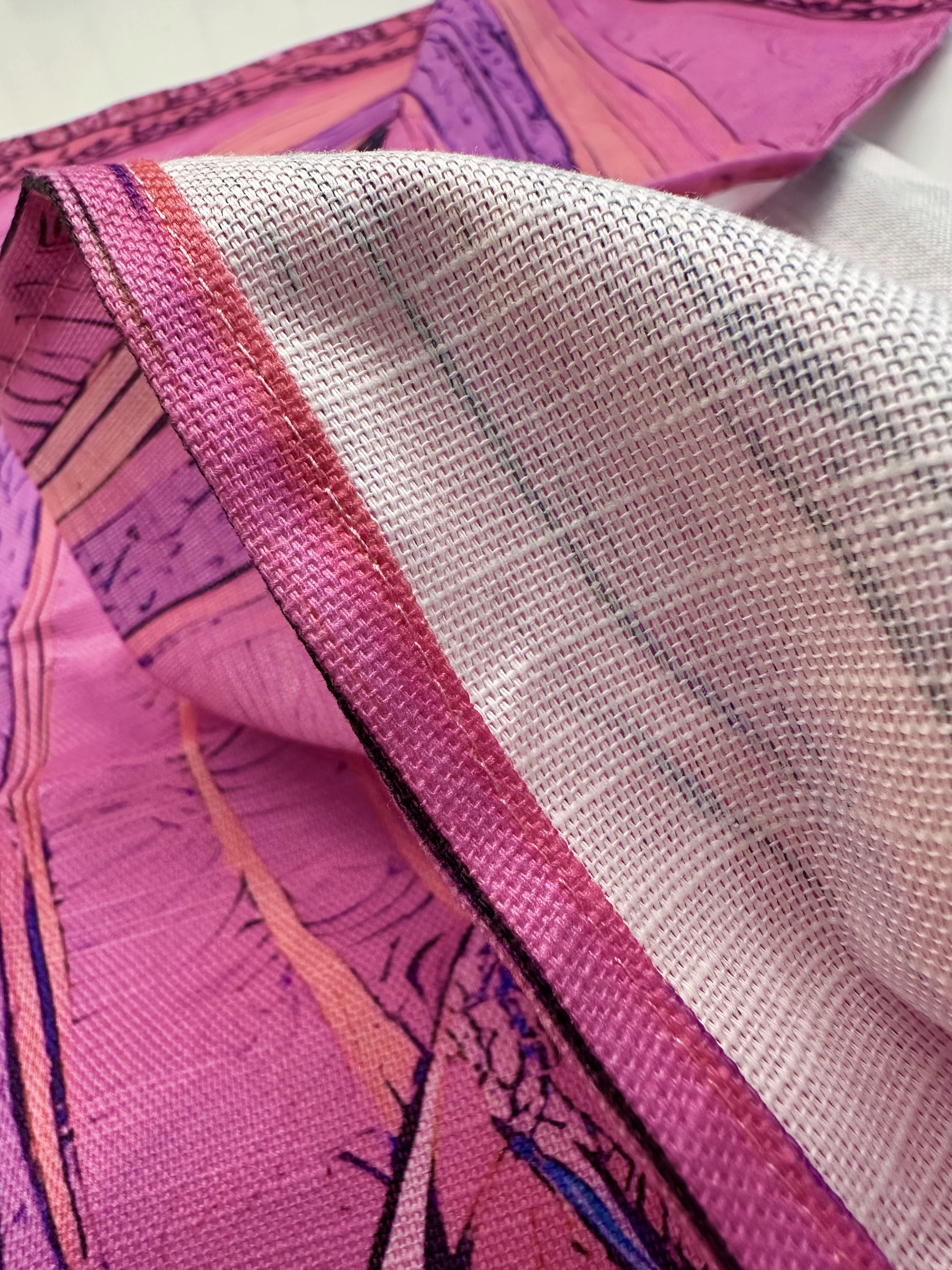 Cotton linen fabric close-up
